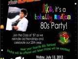 80 theme Party Invitations Dandeleinss 80s theme Party Invitation