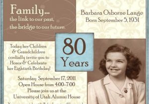 80 Year Old Birthday Party Invitations 80th Birthday Party Invitation Birthday Pinterest 80