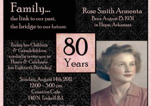 80 Years Birthday Invitation Template 80th Birthday Invitations Templates Free
