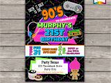 80s 90s Party Invitation Template Takin It Back to the 90s Retro Birthday Invite Personalized