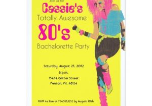 80s Bachelorette Party Invitations 80 39 S Glam 13 Cm X 18 Cm Invitation Card Zazzle