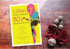 80s Bachelorette Party Invitations 80 39 S Glam Girl Bachelorette Party Invitations