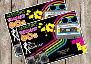80s Bachelorette Party Invitations totally Eighties Retro Party Invite 80s Birthday Party