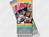 80s Party Invitations Free Printable 80 39 S Party Ticket Invitations Print Your Own