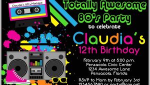 80s Party Invitations Template Free 80s Party Invitations theruntime Com