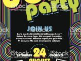80s theme Party Invitation Templates Free Eighties Party themed 80s Invitation Design Template with