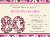 80th Birthday Invitation Sample 15 Sample 80th Birthday Invitations Templates Ideas