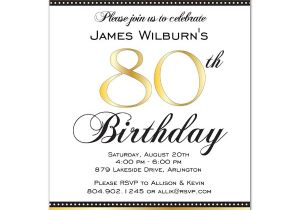80th Birthday Invitation Sample Golden Celebration 80th Birthday Invitations Paperstyle