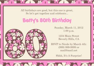 80th Birthday Invitations Templates Free 15 Sample 80th Birthday Invitations Templates Ideas