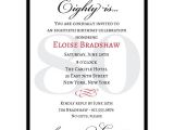 80th Birthday Party Invitations Templates Classic 80th Birthday Milestone Invitations Paperstyle