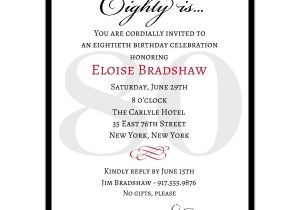 80th Birthday Party Invitations Templates Classic 80th Birthday Milestone Invitations Paperstyle