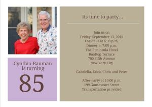 85 Birthday Party Invitations Simple Squares 85th Birthday Invitation