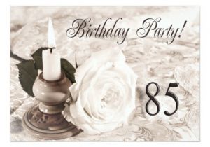 85 Year Old Birthday Invitations Birthday Party Invitation 85 Years Old Zazzle