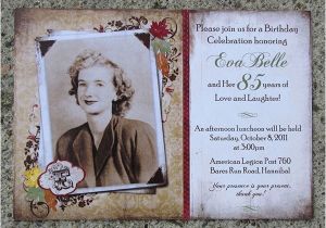 85th Birthday Invitations 85th Birthday Invitation On Behance