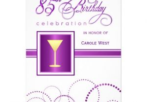 85th Birthday Invitations 85th Birthday Party Invitations with Monogram 5" X 7