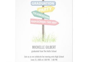 8th Grade Graduation Invitation Wording Street Sign 8th Grade Gradution Party 13 Cm X 18 Cm