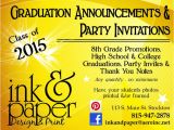 8th Grade Graduation Invitations Free Ink Paper Designs original Graduation Announcements
