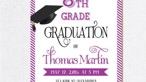 8th Grade Graduation Party Invitation Wording 8th Grade Graduation Invite Printable Graduation Invitation