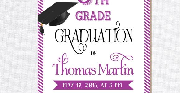 8th Grade Graduation Party Invitations 8th Grade Graduation Invite Printable Graduation Invitation