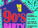 90s House Party Invitation Template 90 S theme House Party Digital Birthday Invitation