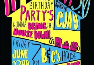 90s House Party Invitation Template 90s theme Party Invitations House Party Ultimate Party