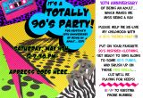 90s Party Invitation Template themed Parties… the 90’s