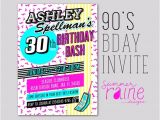 90s Party Invitations 90 39 S Invitation Printable Digital Birthday Party