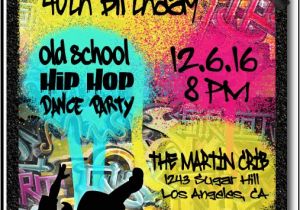90s Party Invitations 90s Hip Hop Graffiti Birthday Invitations Di 464