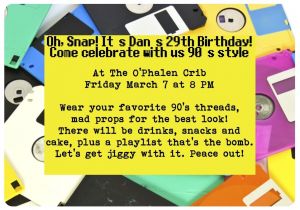 90s theme Party Invitations 90 S Party Invite 90 S Party Pinterest