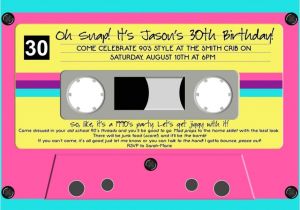 90s themed Birthday Party Invitations How to Plan A 90s Party Food Games and Decor Ideas