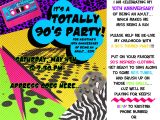 90s themed Birthday Party Invitations themed Parties the 90 S events by Jessie