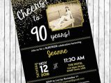 90th Birthday Party Invitations Templates Free 11 90th Birthday Invitations Designs Templates Psd