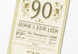 90th Birthday Party Invitations with Photo 90th Birthday Party Invitations