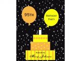 95th Birthday Party Invitations 95th Birthday Party Invitation Fun 95th Cake Zazzle