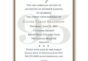 95th Birthday Party Invitations Classic 95th Birthday Gold Surprise Invitations Paperstyle