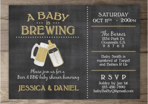 A Baby is Brewing Baby Shower Invitations A Baby is Brewing Brewery Baby Shower Invitation Guy