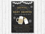 A Baby is Brewing Baby Shower Invitations Winter Baby is Brewing Baby Shower Invitation Beer Baby