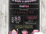 A Baby is Brewing Tea Party Baby Shower Invitations A Baby is Brewing Tea Baby Shower Invitation D157