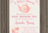 A Baby is Brewing Tea Party Baby Shower Invitations Tea Party Baby Shower Invitation Baby is Brewing Shower