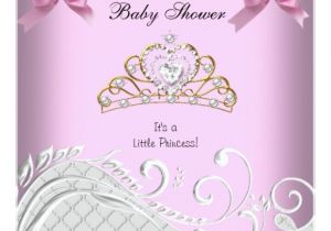 A New Little Princess Baby Shower Invitations Little Princess Baby Shower Girl Pink White Invitation