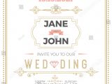 A5 Wedding Invitation Template Vintage Wedding Invitation Card A5 Template Stock Vector