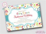 Abc Baby Shower Invitations Colorful Abc Alphabet Baby Shower Invitation by Inkberrycards