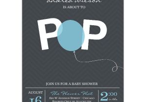 About to Pop Baby Shower Invitations About to Pop Blue Baby Shower Invitations