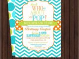 About to Pop Baby Shower Invitations Baby Boy Invitations About to Pop Baby Shower by