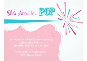 About to Pop Baby Shower Invitations She S About to Pop Baby Shower Invitation
