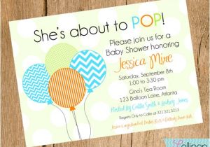 About to Pop Baby Shower Invitations Shes About to Pop Baby Shower Printable Invitation by