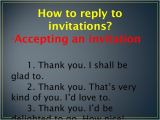 Accepting Birthday Invitation Invitations and Replies to Invitations
