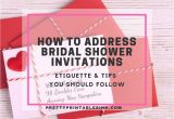Addressing Bridal Shower Invitations How to Address Bridal Shower Invitations