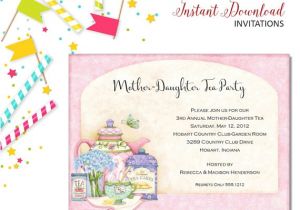 Addressing Bridal Shower Invitations to Mother and Daughter Mother Daughter Tea Invitation Bridal Shower Printable