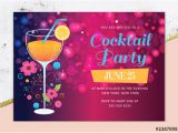 Adobe Birthday Invitation Template Cocktail Party Invitation Layout Buy This Stock Template